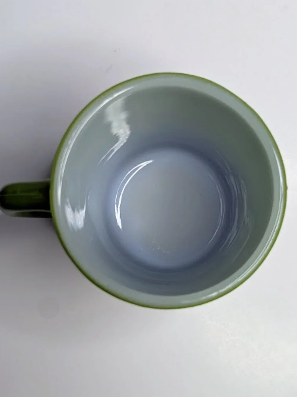Vintage Fire-King Avocado Green Black Stacking Mugs Set of 3